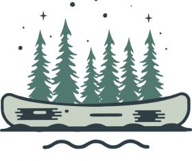 Stay wild logo badge vector