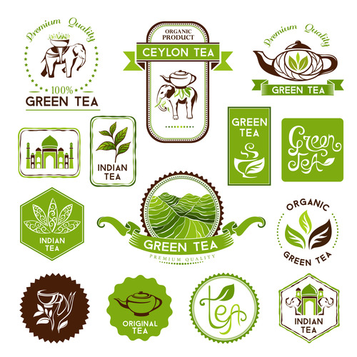 Sticker Ceylon tea vector