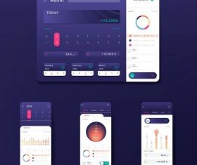 Stock trading infographic template design vector