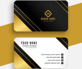 Stripe background business card design vector