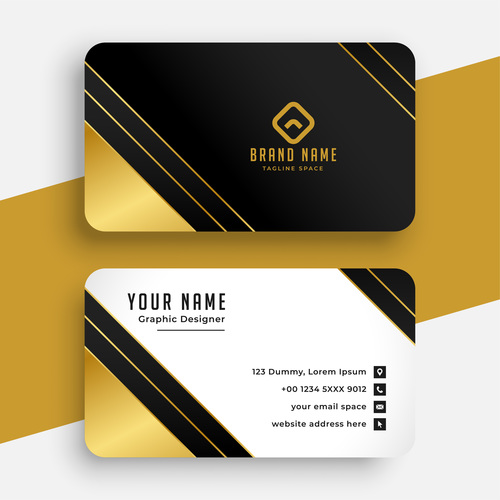 Stripe background business card design vector