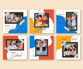 Student back to school cover vector