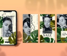 Summer sale smartphone cover design vector