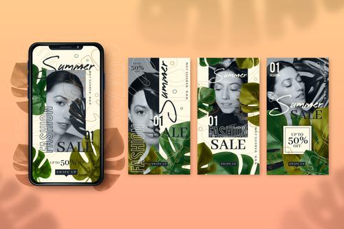 Summer sale smartphone cover design vector