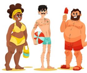 Summer vacation vector on the beach