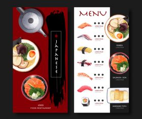 Sushi menu vector
