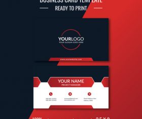 Template business card design vector