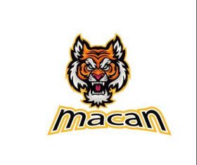 Tiger head esport logo vector