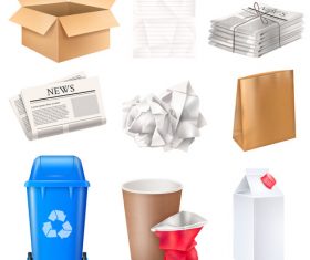 Trash and waste vector