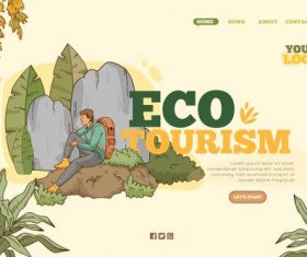 Travel cartoon background vector