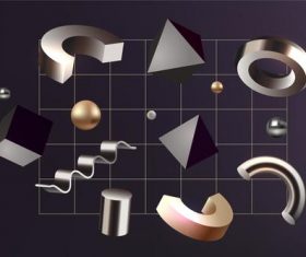 Triangle circular geometric background vector