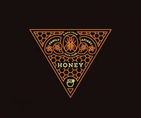 Triangular Honey vector label