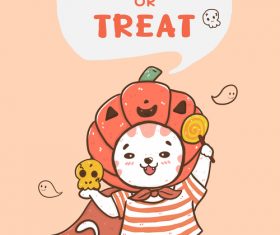 Trick or treat cartoon vector