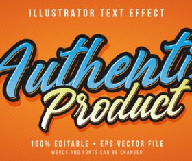 Two-color editable font effect text illustration vector