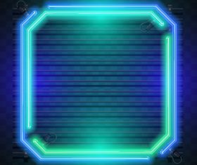 Two-color neon backgrounds vector