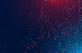 Two-color particles abstract background vector