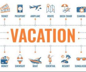 Vacation banner vector