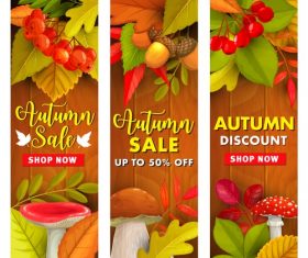 Various product discount banners vector