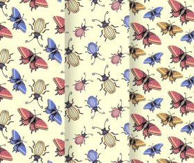 Vector illustration insects pattern
