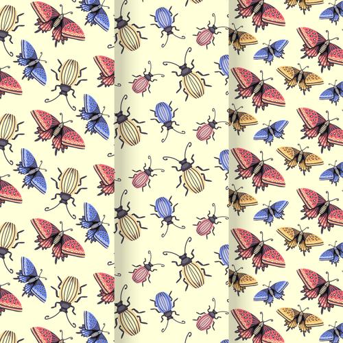 Vector illustration insects pattern