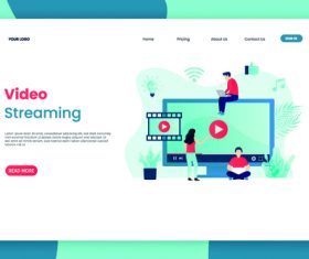 Video streaming banners vector illustration