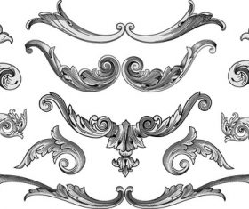 Vintage frame corner vector