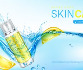 Vitamin C toner cosmetics vector