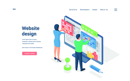 Website design banners vector