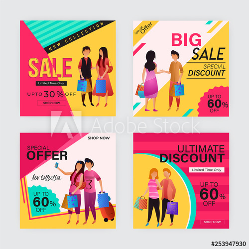 Weekend sale poster design template vector