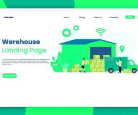 Werehouse banners vector illustration