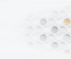 White and gold seamless round pattern background vector