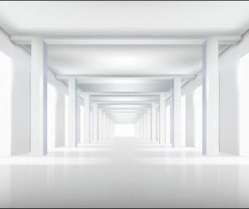 White corridor vector