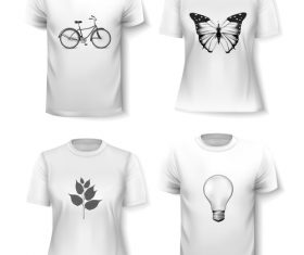 White t-shirts vector
