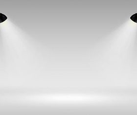 White wall spotlight effect background vector