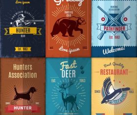 Wild animals card vector