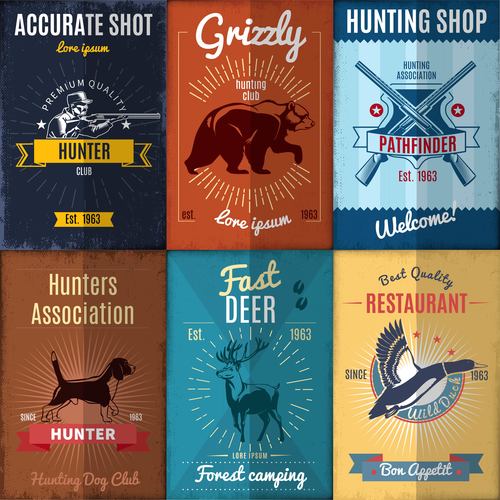 Wild animals card vector