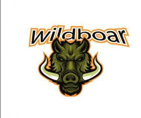 Wild boar esport logo vector