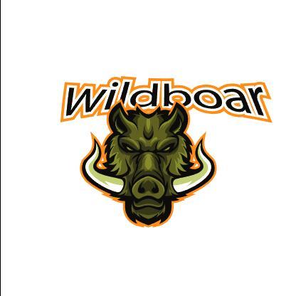 Wild boar esport logo vector
