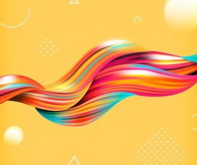Winding flow background vector