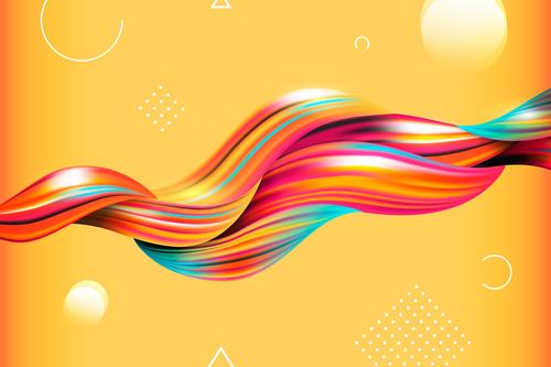 Winding flow background vector