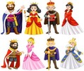 King and queen cartoon characters vector free download