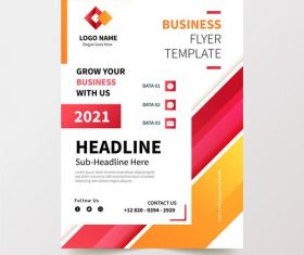 2021 business flyer design template vector