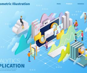 3D isometric illustration vector