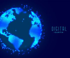 Abstract background digital earth vector