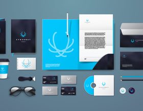 Abstract corporate branding identity template vector