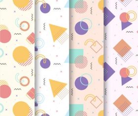 Abstract memphis seamless background banner vector