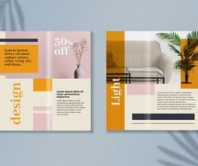 Abstract trifold brochure vector template