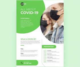 All about COVID -19 flyer vector