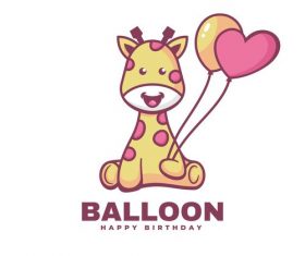 Animal birthday card vector