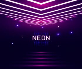 Arrow graph neon background vector